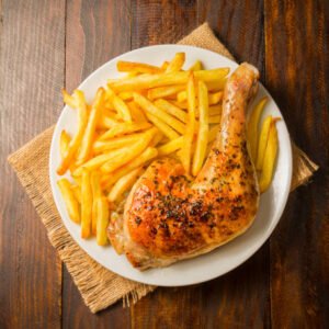 Grilled chicken and chips